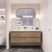 Moreno Bath SAGE60D Sage 60" Modern Floating Bathroom Vanity Set with Double Sink Top