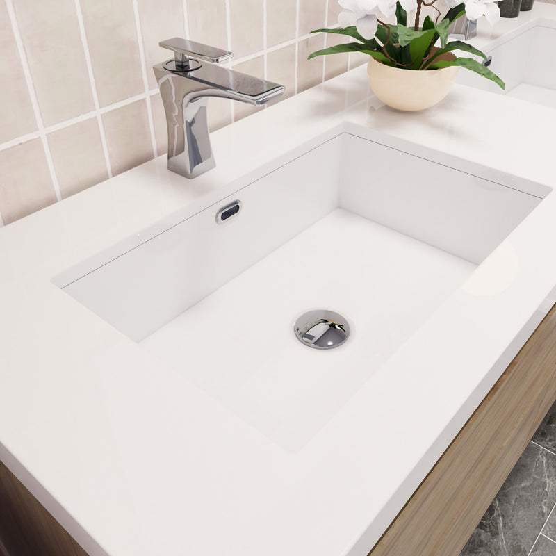Moreno Bath SAGE60D Sage 60" Modern Floating Bathroom Vanity Set with Double Sink Top - view 8