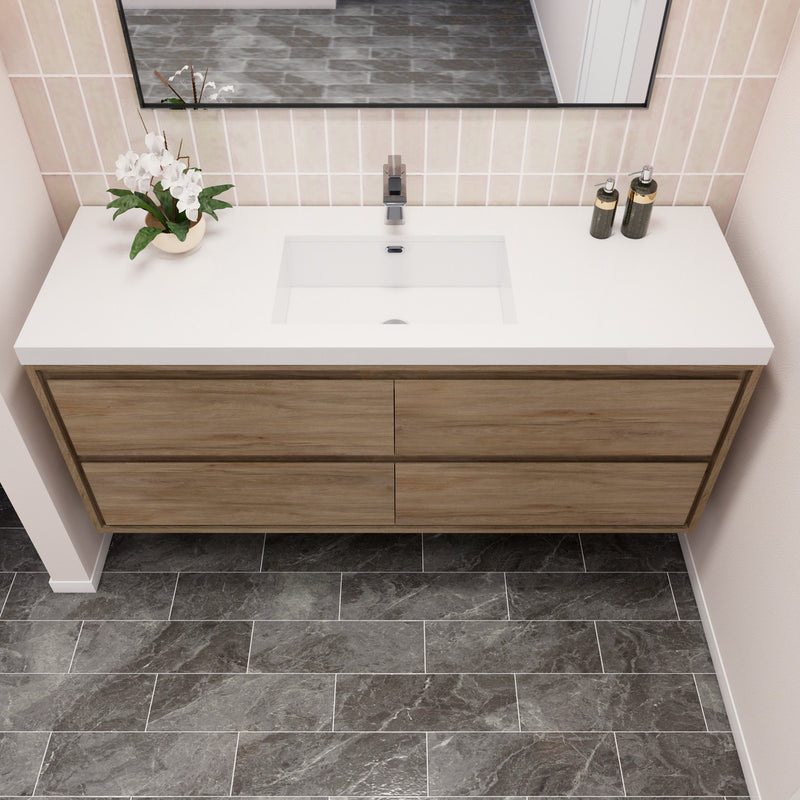 Moreno Bath SAGE60S Sage 60" Modern Floating Bathroom Vanity Set with Single Sink Top - view 9