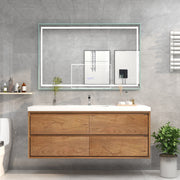 Moreno Bath SAGE60S Sage 60" Modern Floating Bathroom Vanity Set with Single Sink Top