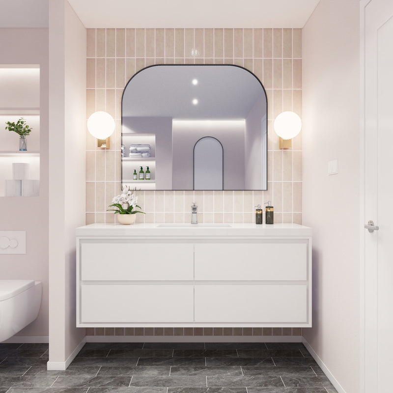 Moreno Bath SAGE60S Sage 60" Modern Floating Bathroom Vanity Set with Single Sink Top - view 7