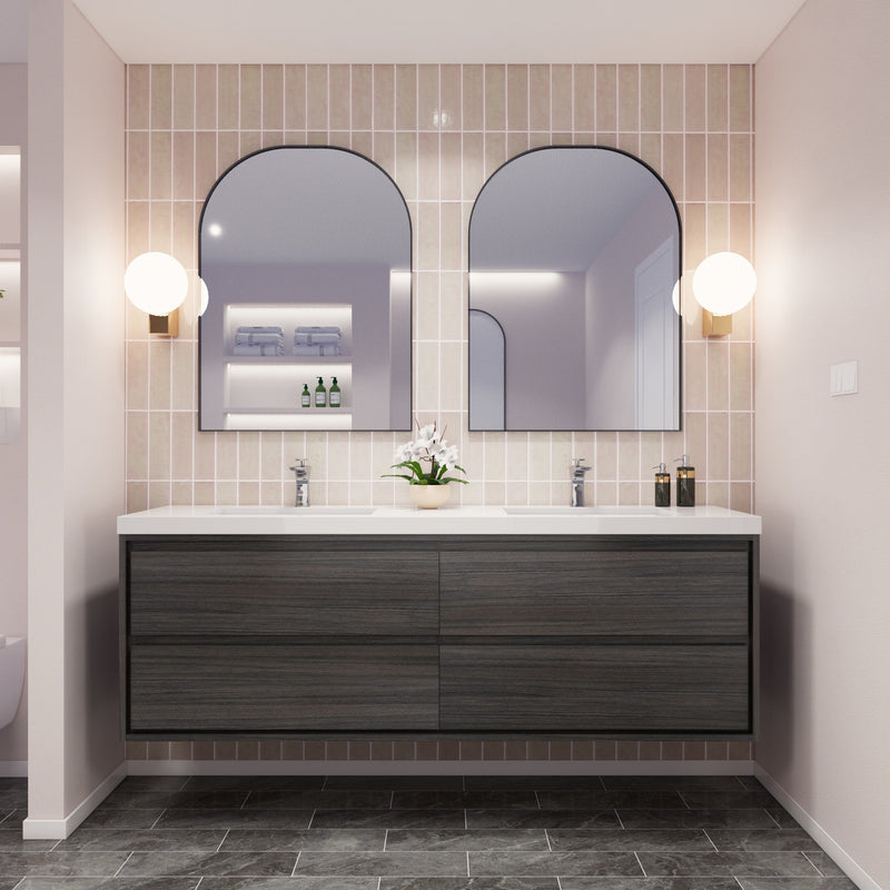 Moreno Bath SAGE72D Sage 72" Modern Floating Bathroom Vanity Set with Double Sink Top - view 4