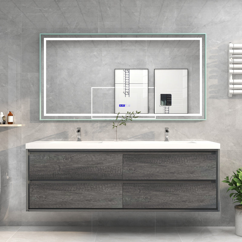 Moreno Bath SAGE72D Sage 72" Modern Floating Bathroom Vanity Set with Double Sink Top - view 3