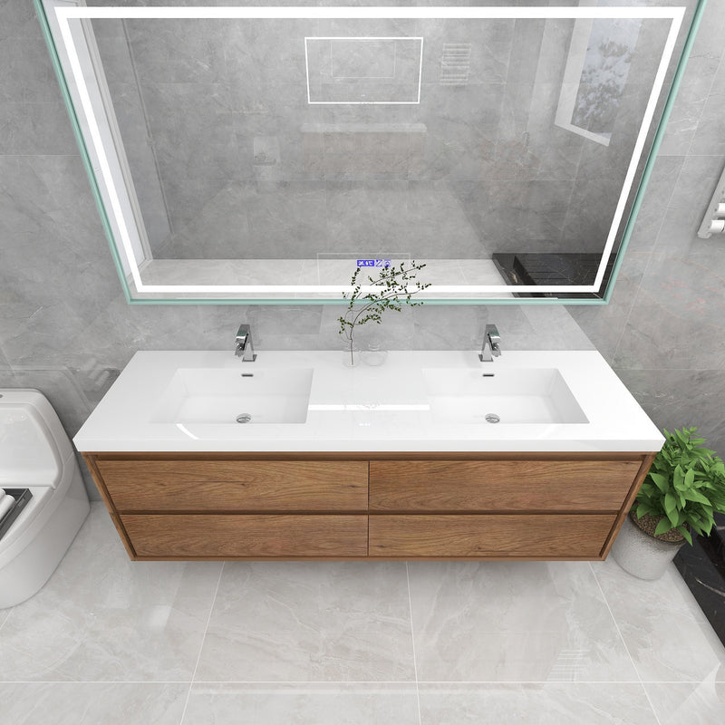 Moreno Bath SAGE72D Sage 72" Modern Floating Bathroom Vanity Set with Double Sink Top - view 9