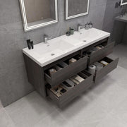 Moreno Bath SAGE60DD Sage 60" Modern Floating Double Bathroom Vanity Set with Double Sink Top (60DD) - view 6