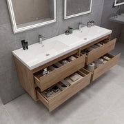 Moreno Bath SAGE72DD Sage 72" Modern Floating Double Bathroom Vanity Set with Double Sink Top (72DD) - view 5