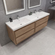 Moreno Bath SAGE72DD Sage 72" Modern Floating Double Bathroom Vanity Set with Double Sink Top (72DD) - view 3