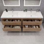 Moreno Bath SAGE72DD Sage 72" Modern Floating Double Bathroom Vanity Set with Double Sink Top (72DD) - view 6