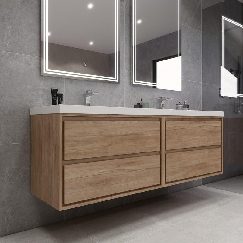 Moreno Bath SAGE72DD Sage 72" Modern Floating Double Bathroom Vanity Set with Double Sink Top (72DD) - view 2