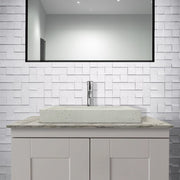 Sapa Rectangular Cast Concrete Vessel Sink - Cream