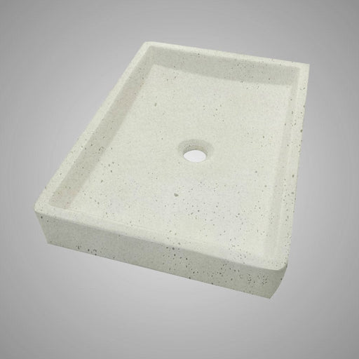 Sapa Rectangular Cast Concrete Vessel Sink - Cream