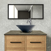 Saster Round Cast Concrete Vessel Sink - Black