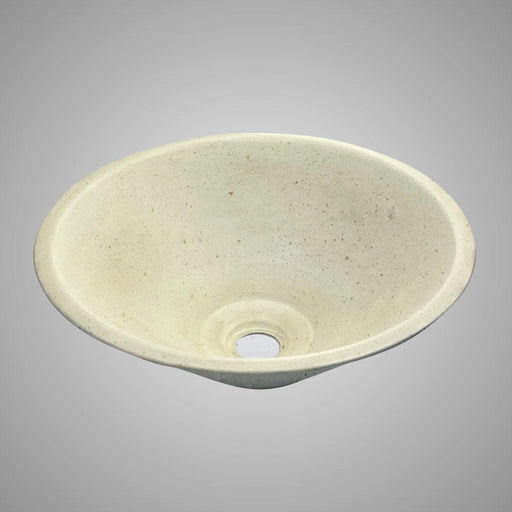 Saster Round Cast Concrete Vessel Sink - Cream