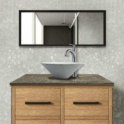Saster Round Cast Concrete Vessel Sink - Light Grey