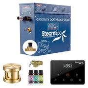 SteamSpa Oasis Series Generator Round Wireless Auto Drain - Gold