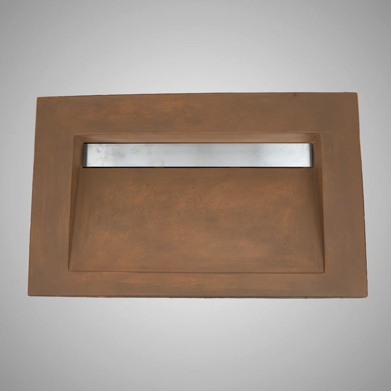 Severo Cast Concrete Rectangular Vessel Sink - Vintage Brown