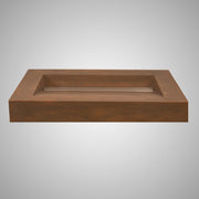 Severo Cast Concrete Rectangular Vessel Sink - Vintage Brown