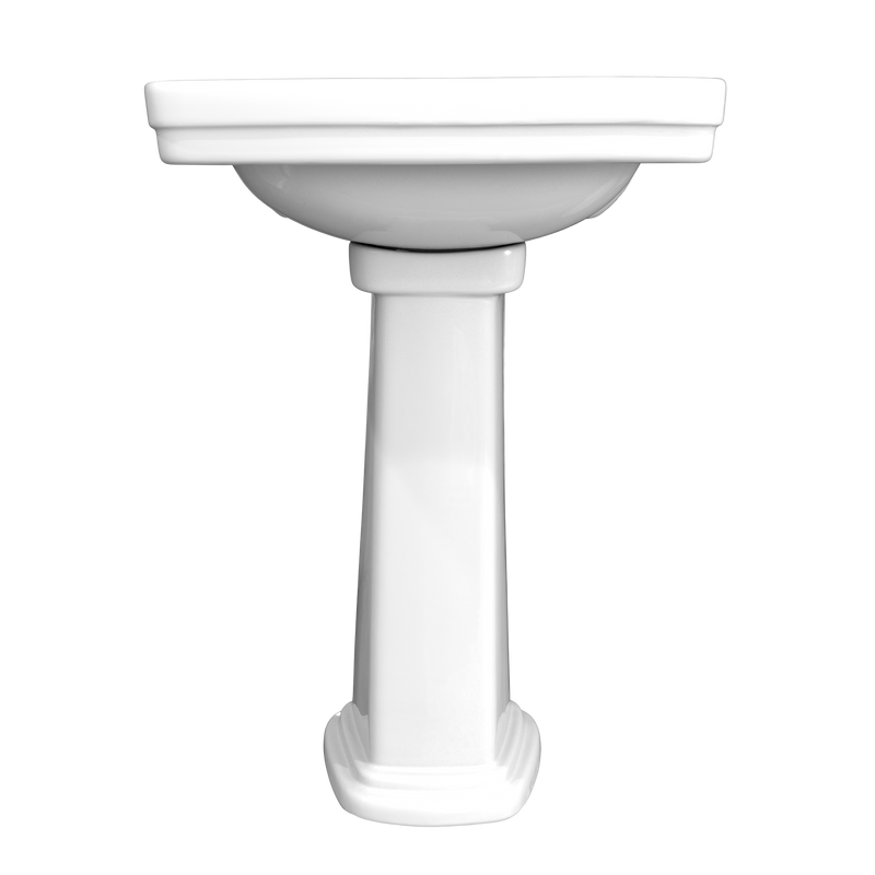 TOTO LPT532.8N#01 Promenade 24" x 19-1/4" Rectangular Pedestal Bathroom Sink for 8 inch Center Faucets, Cotton White - view 2