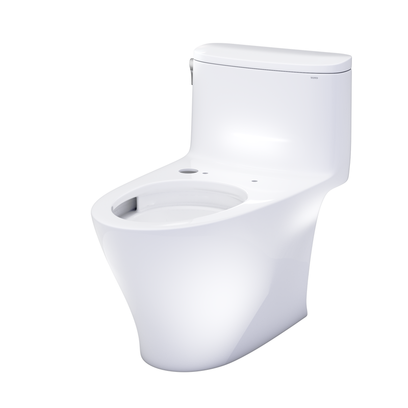 TOTO CST642CEFGAT40#01 Nexus One-Piece Elongated 1.28 GPF WASHLET+ and Auto Flush Ready Universal Height Toilet with CEFIONTECT, Cotton White - view 2