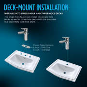 TOTO TLG03301U#CP GS Series 1.2 GPM Single Handle Bathroom Sink Faucet with COMFORT GLIDE Technology and Drain Assembly, Polished Chrome - view 4