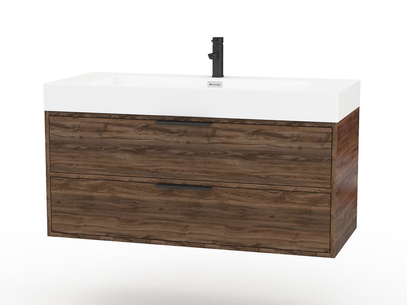 Cutler FV AMERICANA42 Savoy 42" Single Sink Wall Mounted Cultured Marble Top Bathroom Vanity - Americana