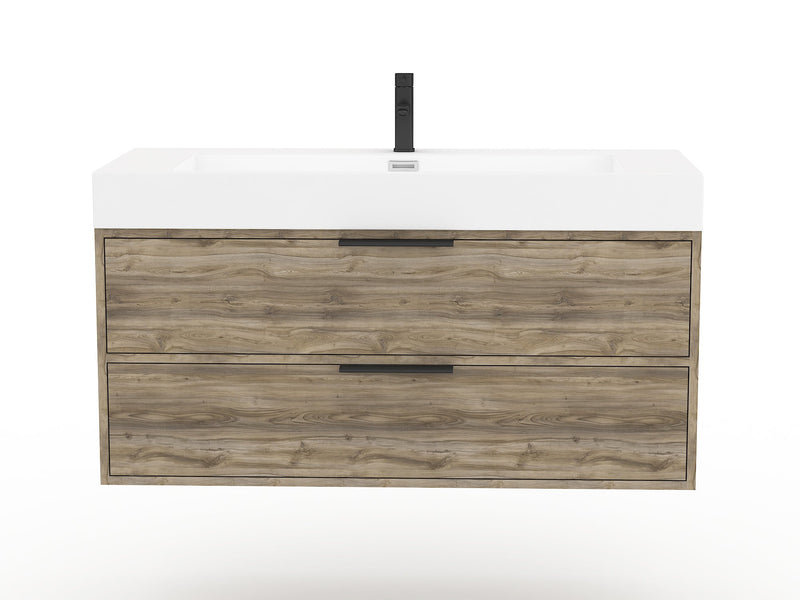 Cutler FV CHIFFON42 Savoy 42" Single Sink Wall Mounted Cultured Marble Top Bathroom Vanity - Chiffon