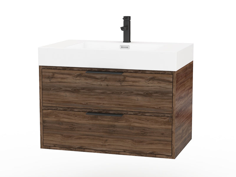 Cutler FV AMERICANA30 Savoy 30" Single Sink Wall Mounted Cultured Marble Top Bathroom Vanity - Americana