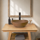 Small Danilo Cast Concrete Oval Vessel Sink - Vintage Brown