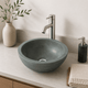 Small Sardis Round Cast Concrete Vessel Sink - Copper Green