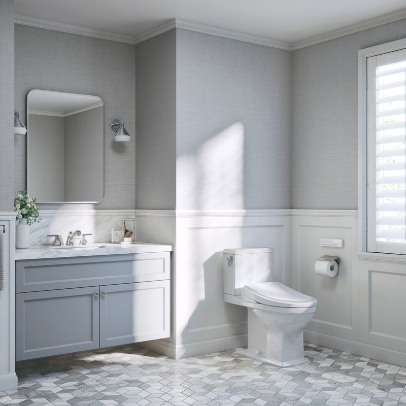 TOTO SW4724AT40#01 WASHLET+ S7 Electronic Bidet Toilet Seat with EWATER+ Bowl and Wand Cleaning and Classic Lid, Elongated, Cotton White - view 6