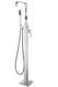 Anzzi Yosemite Series 2-Handle Freestanding Tub Faucet with Hand Shower in Brushed Nickel