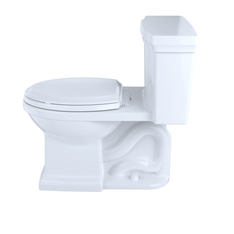 TOTO MS814224CEFG#01 Promenade II One-Piece Elongated 1.28 GPF Universal Height Toilet with CEFIONTECT, Cotton White - view 4