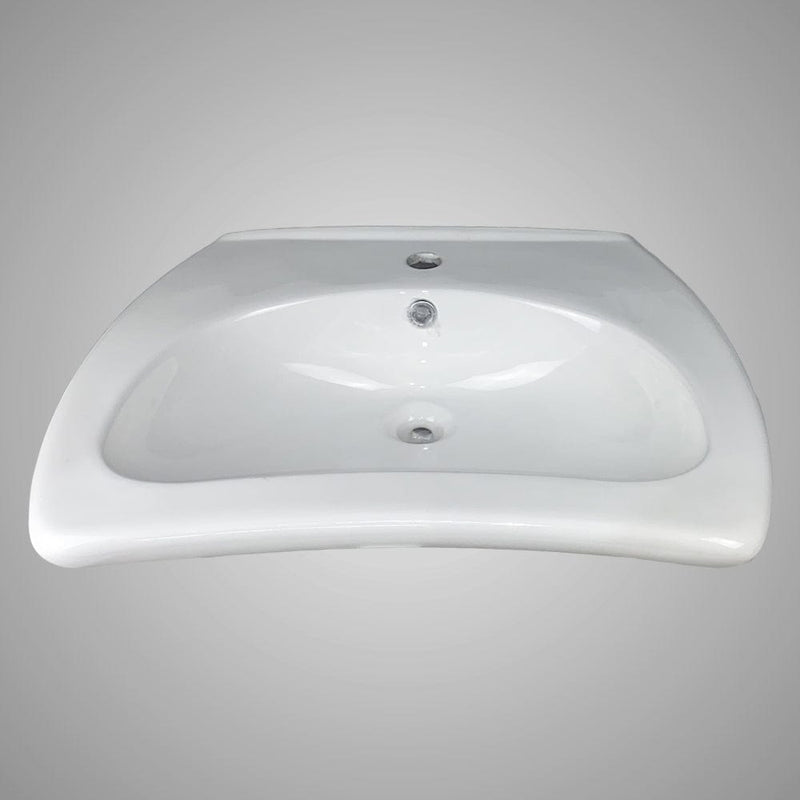 Stampen Vitreous China Wall-Mount Bathroom Sink - ADA Compliant