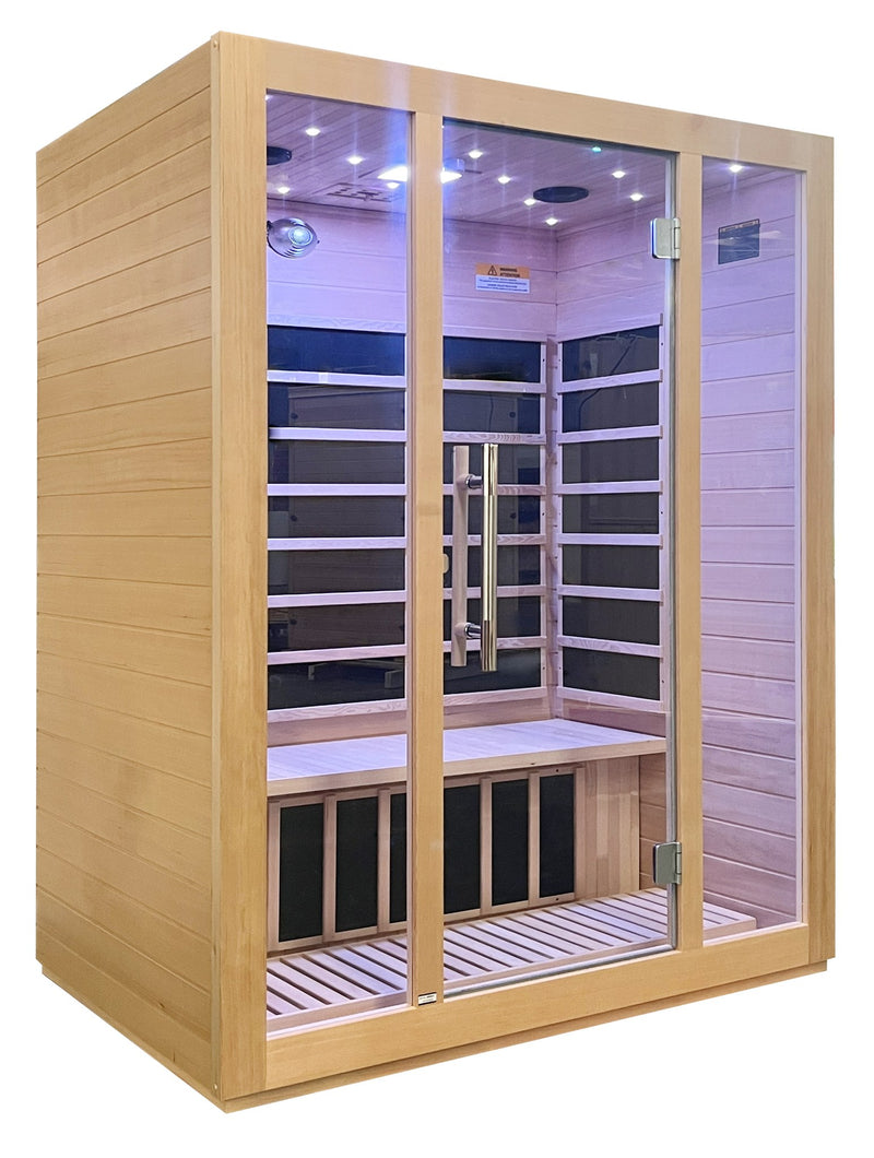 SteamSpa SC-SS0008-3P 3-Person Indoor Infrared Sauna in Hemlock, 40.5 x 60.2 in. - view 2