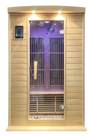 SteamSpa SC-SS0009-0S 1-2 Person Indoor Infrared Sauna in Hemlock, 47 x 49.5 in.