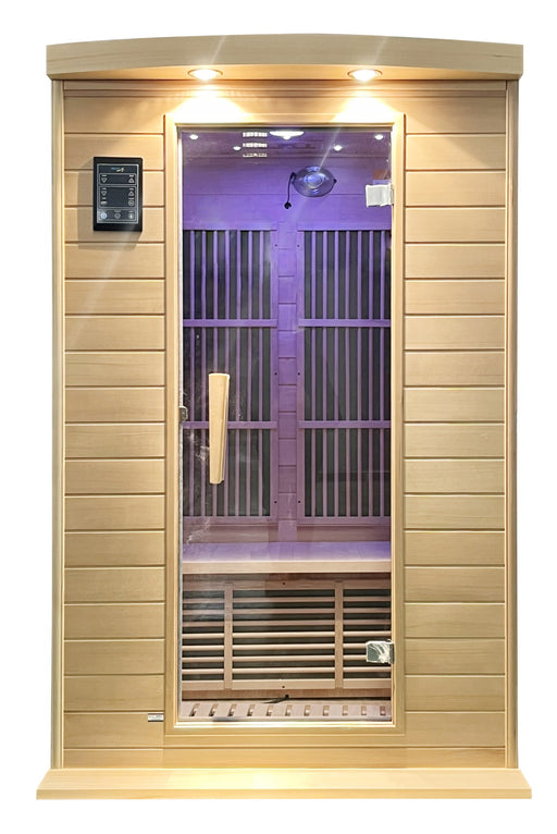 SteamSpa SC-SS0009-0S 1-2 Person Indoor Infrared Sauna in Hemlock, 47 x 49.5 in.