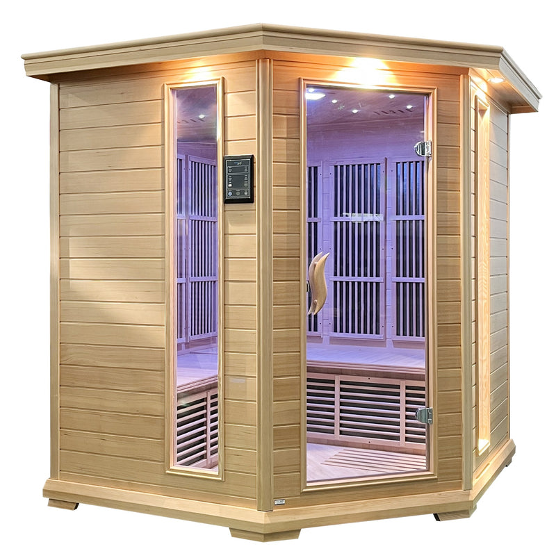 SteamSpa SC-SS0010-0S 4-5 Person Indoor Infrared Sauna in Hemlock - view 3