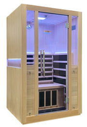 SteamSpa SC-SS0011-0S 1-2 Person Indoor Infrared Sauna in Hemlock, 40.5 x 46.5 in. - view 2