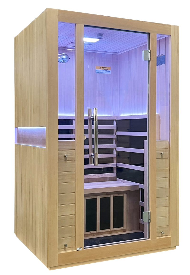 SteamSpa SC-SS0011-0S 1-2 Person Indoor Infrared Sauna in Hemlock, 40.5 x 46.5 in. - view 2