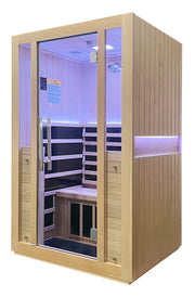 SteamSpa SC-SS0011-0S 1-2 Person Indoor Infrared Sauna in Hemlock, 40.5 x 46.5 in. - view 3