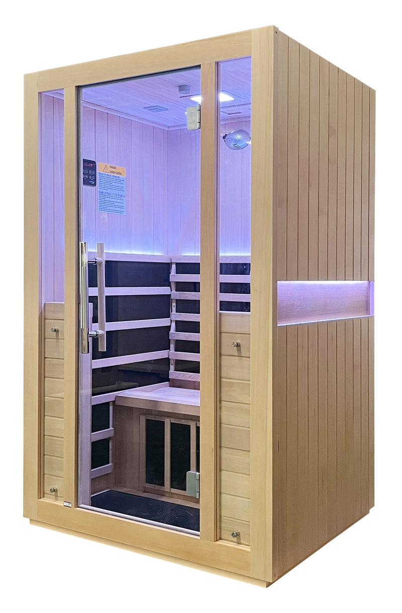 SteamSpa SC-SS0011-0S 1-2 Person Indoor Infrared Sauna in Hemlock, 40.5 x 46.5 in. - view 3