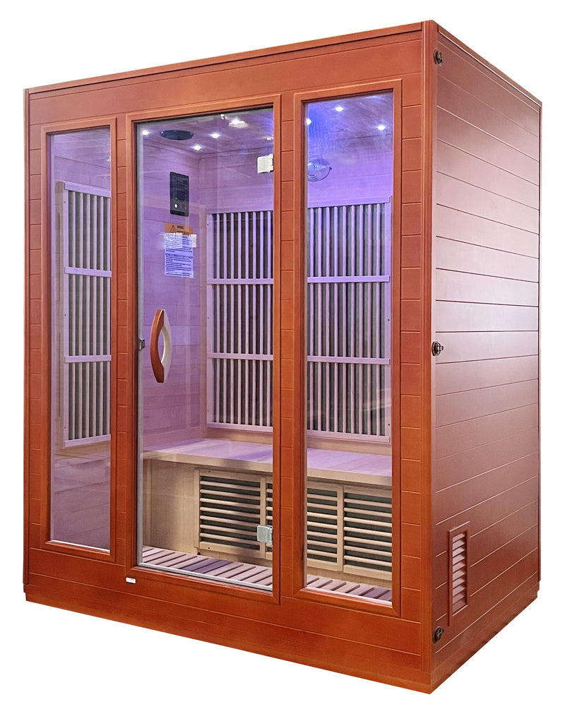 SteamSpa SC-SS0012-0S 3-Person Indoor Infrared Sauna in Hemlock, 43.3 x 63 in. - view 2