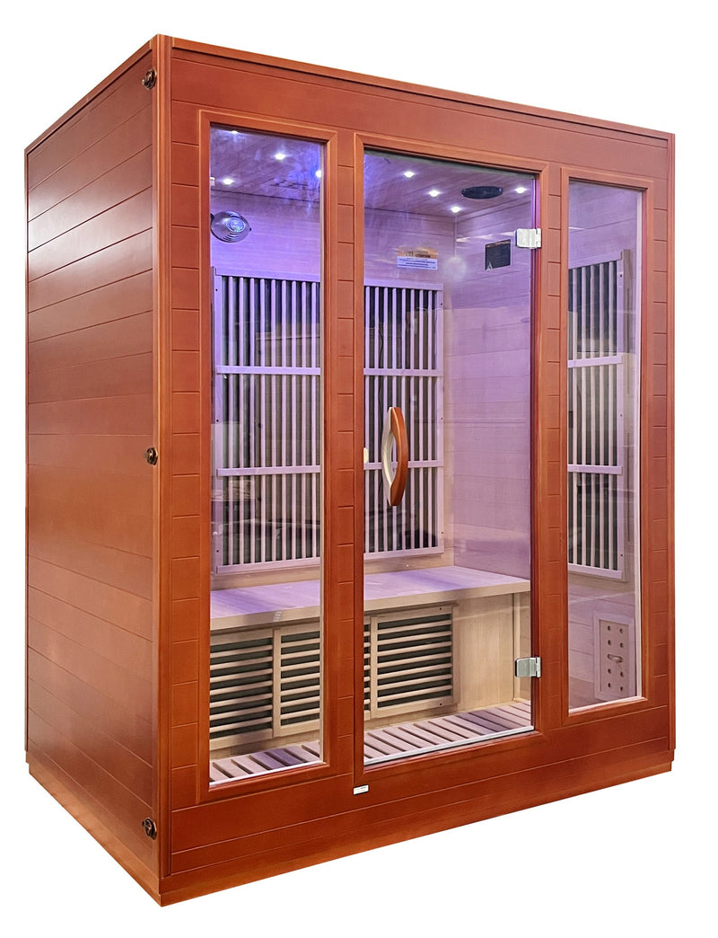SteamSpa SC-SS0012-0S 3-Person Indoor Infrared Sauna in Hemlock, 43.3 x 63 in. - view 3