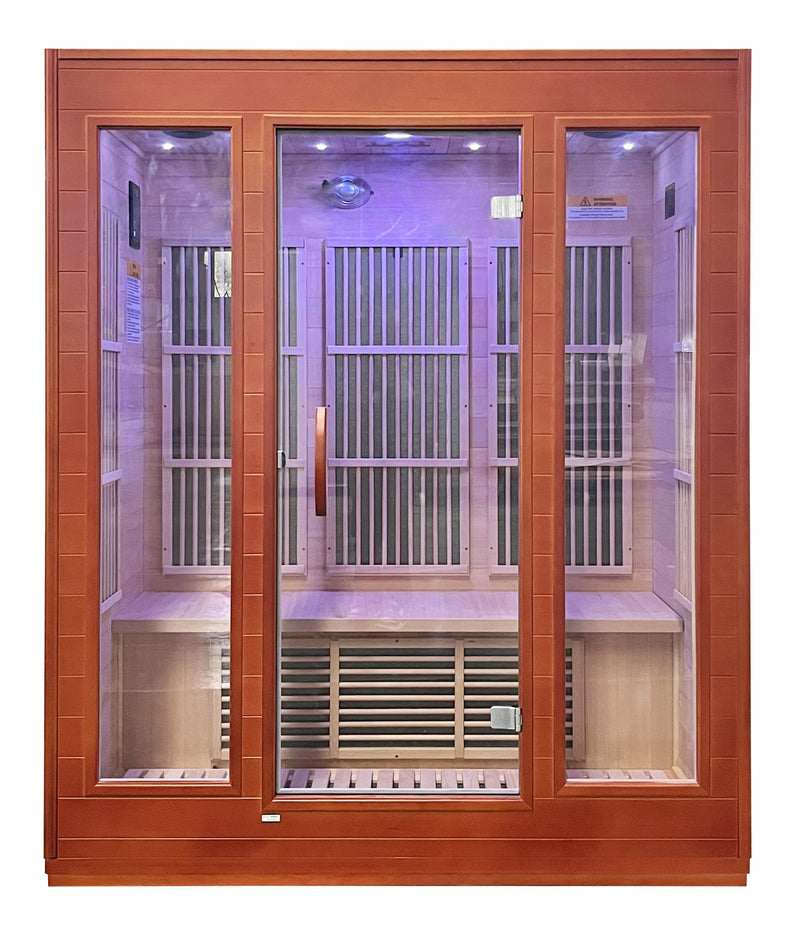 SteamSpa SC-SS0012-0S 3-Person Indoor Infrared Sauna in Hemlock, 43.3 x 63 in.