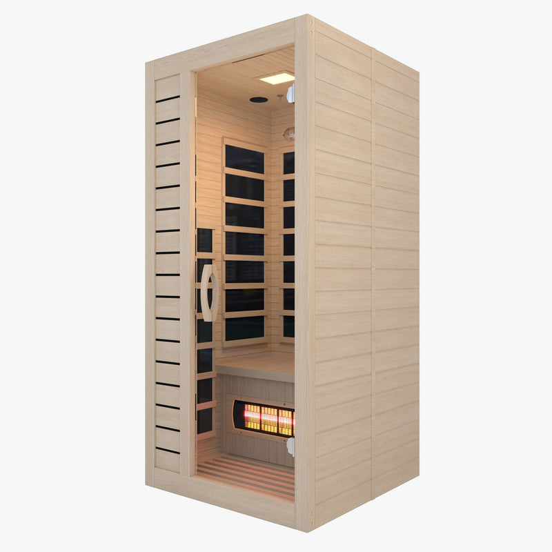 SteamSpa SC-SS0013-GS 1-Person Indoor Infrared Sauna in Hemlock - view 3