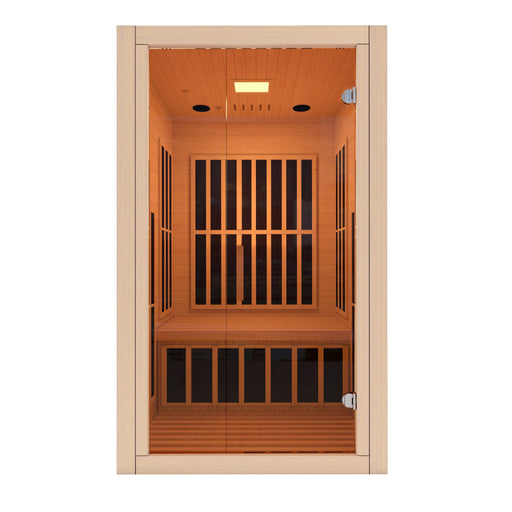 SteamSpa SC-SS0014-GS 1-2 Person Indoor Infrared Sauna in Hemlock, 40 x 46 in.