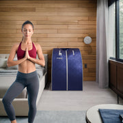 SteamSpa SP-SS0001-1P Infrared Portable Home Sauna - Royal Blue - view 2
