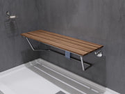 SteamSpa SSP-SS-D-CH Teak Wood Wall Mounted Shower Seat - view 2
