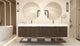 Moreno Bath MT84D Stella 84" Fluted Floating Bathroom Vanity with Reinforced Acrylic Double Sink