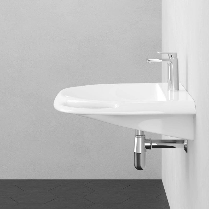 Stoper Vitreous China Wall-Mount Bathroom Sink - ADA Compliant